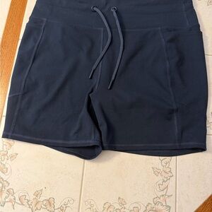 women Mta sport navy blue athletic shorts